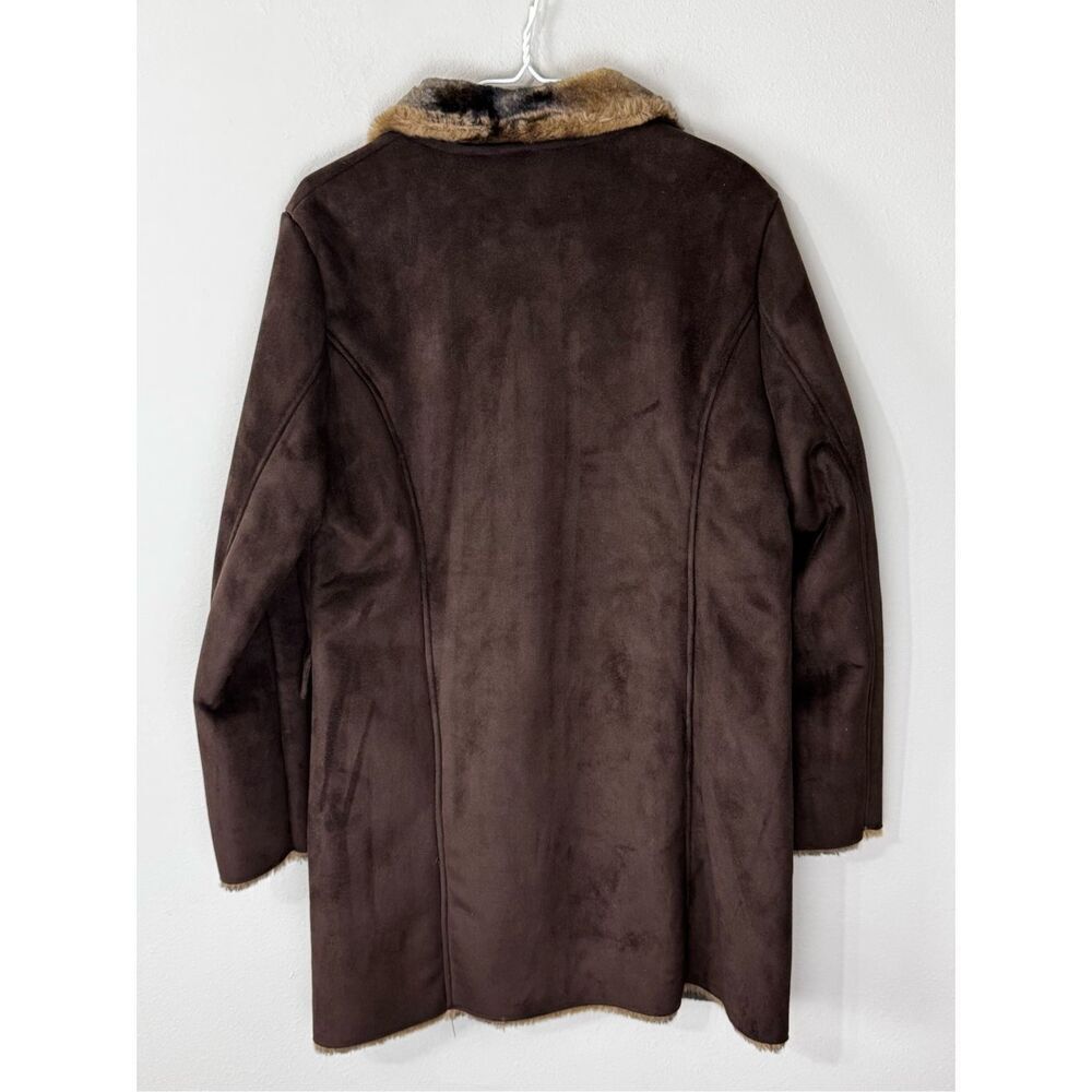 Orvis Penny Lane Aspen Faux Fur‎ Brown Lined Coat Size Medium - Picture 2 of 11